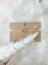 Lade das Bild in den Galerie-Viewer, Armband Metallelement Lebensbaum beige