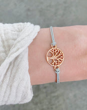 Lade das Bild in den Galerie-Viewer, Armband Metallelement Lebensbaum grau