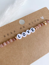 Lade das Bild in den Galerie-Viewer, Armband Naturstein Perlen taupe brown