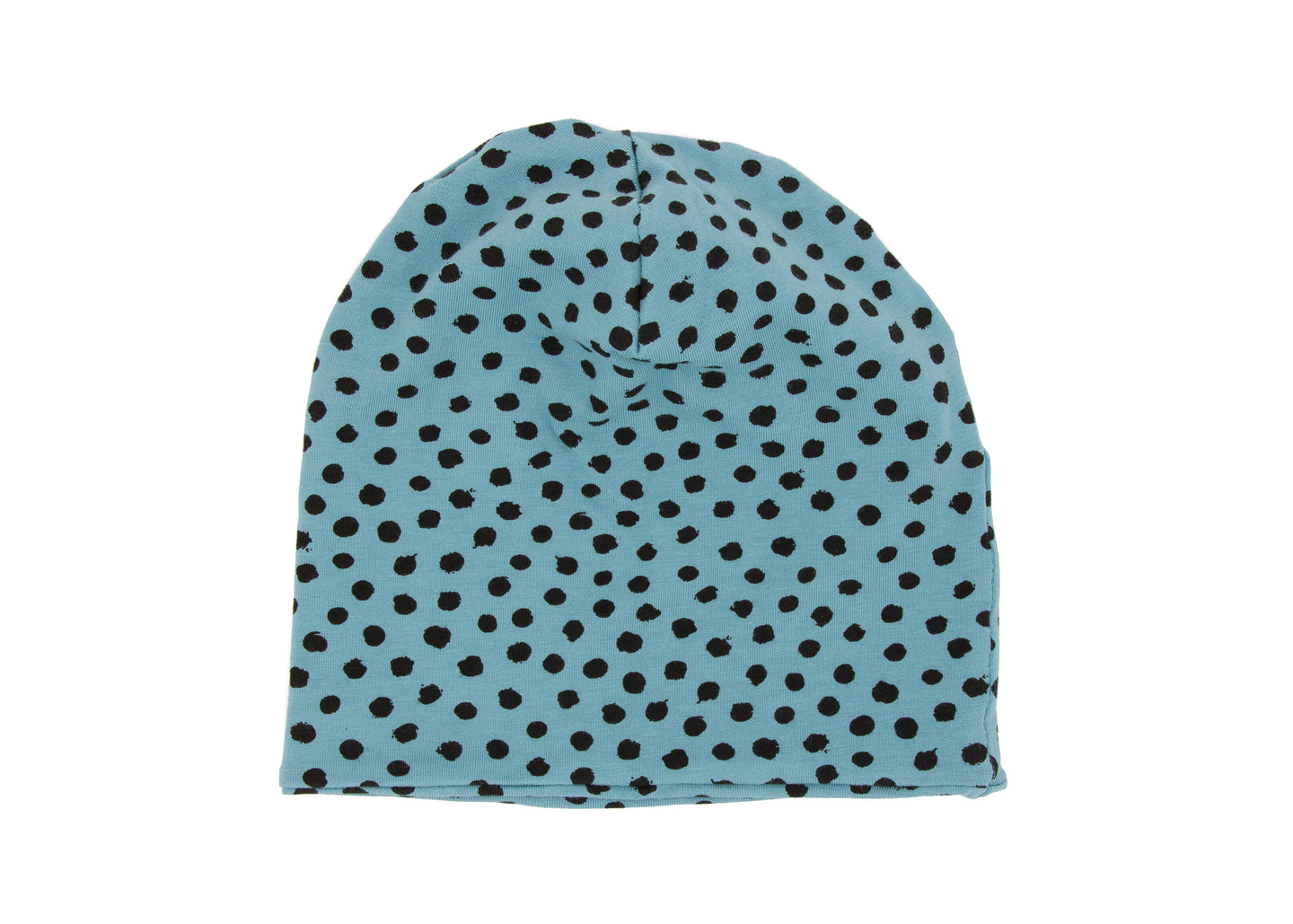 Beanie rosa blau brush dots